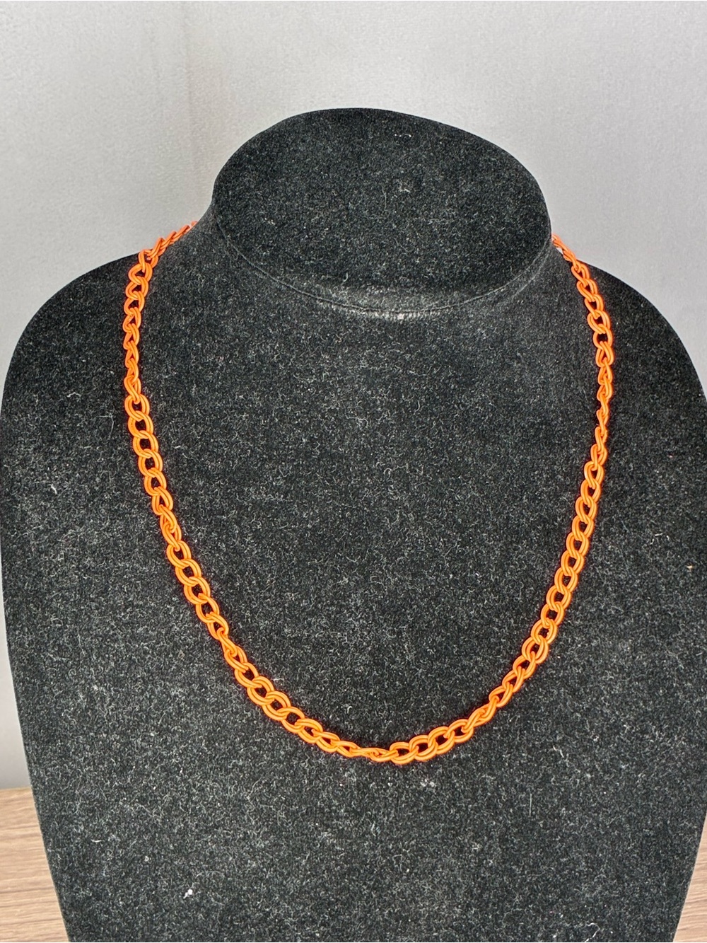 🐼 3/$25 Orange Metal Double Link Chain Necklace - Women Jewelry